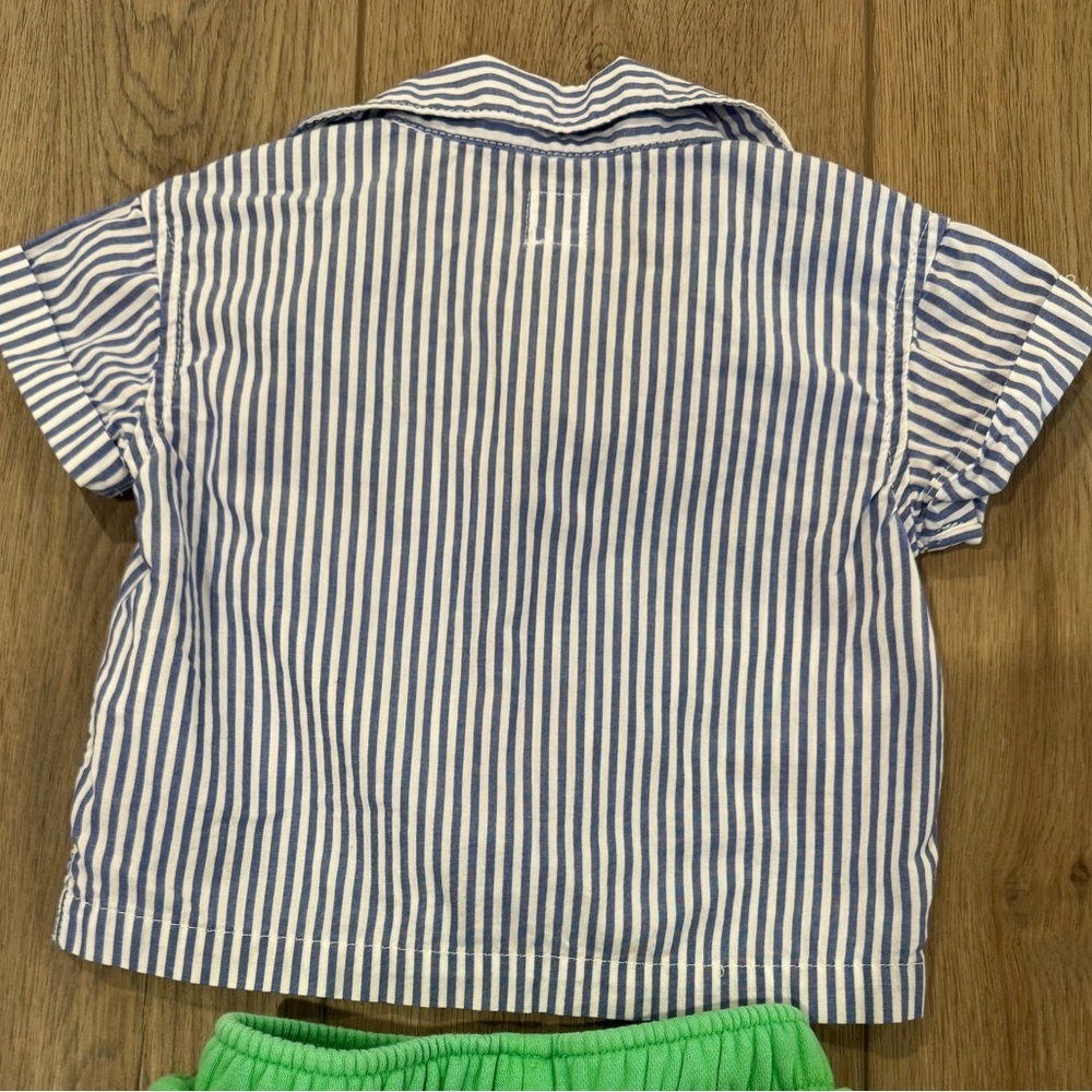 GAP Baby Blue Poplin Outfit Set - 6-12m - Picture 3 of 7